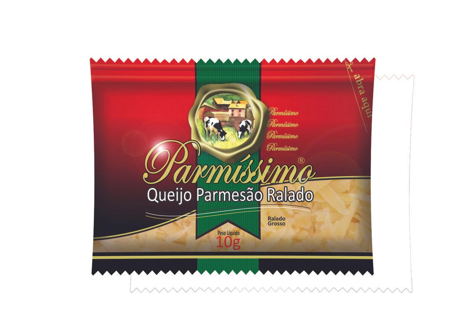 Kit Parmesão Ralado Parmíssimo 100 Unidades 1