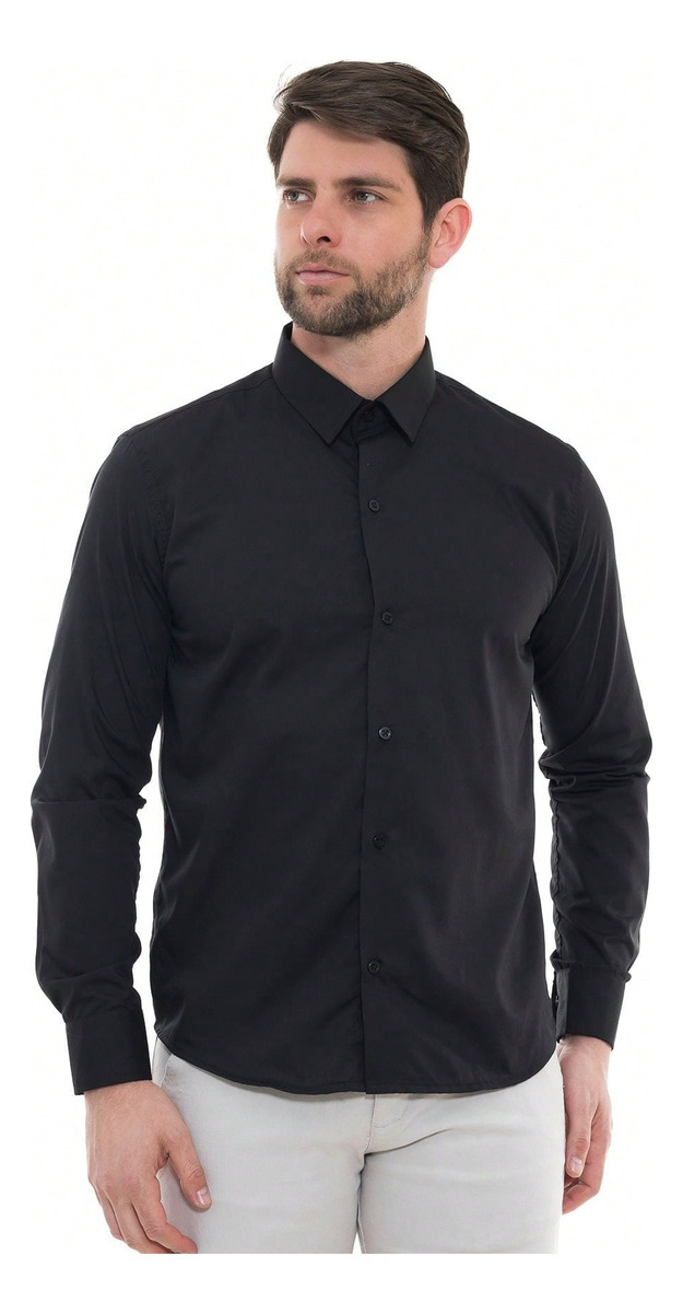 Camisa Social Manga Longa Slim Pthirillo 3