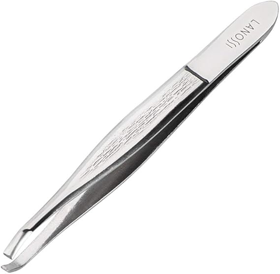 Pinça com Ponta Reta em Aço Inox 1