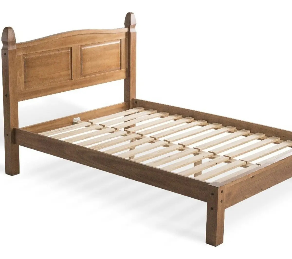 Cama de Casal Corona Nogueira Claro 1