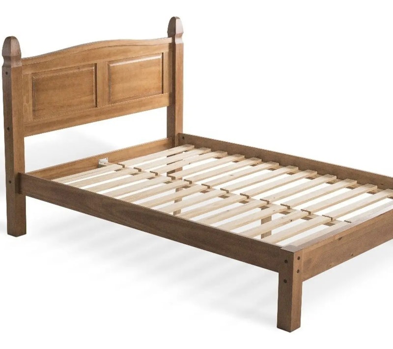 Cama de Casal Corona Nogueira Claro 1