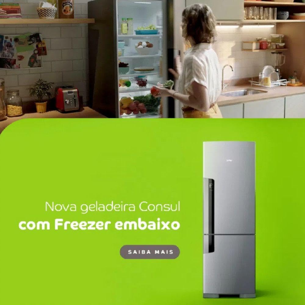 Geladeira Frost Free Duplex 397 L Branca com Freezer Embaixo 3