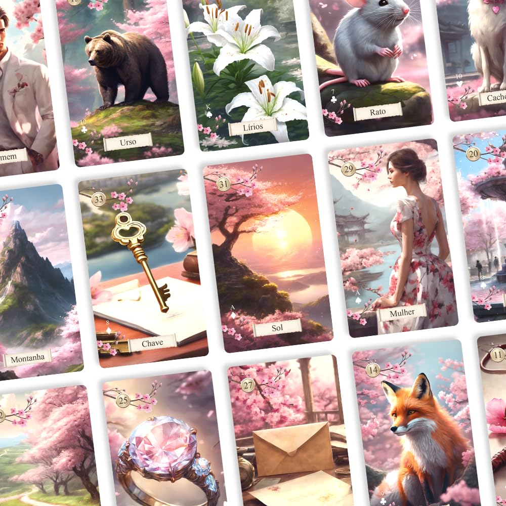 Baralho Cigano Tarot Lenormand Edição Flor de Cerejeira 2