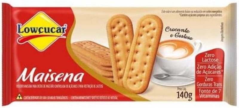 Biscoito Maisena Lowçucar Zero Adição de Açúcares 1