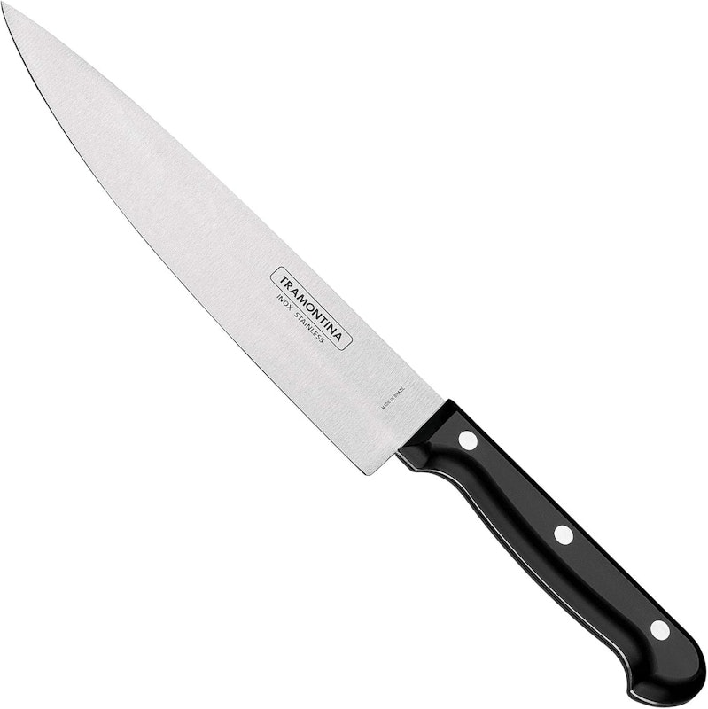 Faca Chef Tramontina Ultracorte com Lâmina em Aço Inox e Cabo de Polipropileno Preto 8" 1