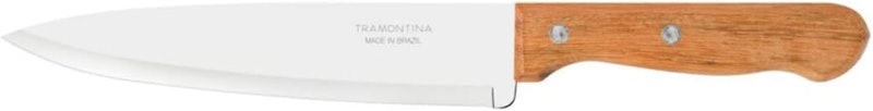 Faca Chef Tramontina Dynamic com Lâmina em Aço Inox e Cabo de Madeira Natural 1