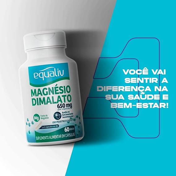 Equaliv Magnésio Dimalato 650 mg 60 Cápsulas 5