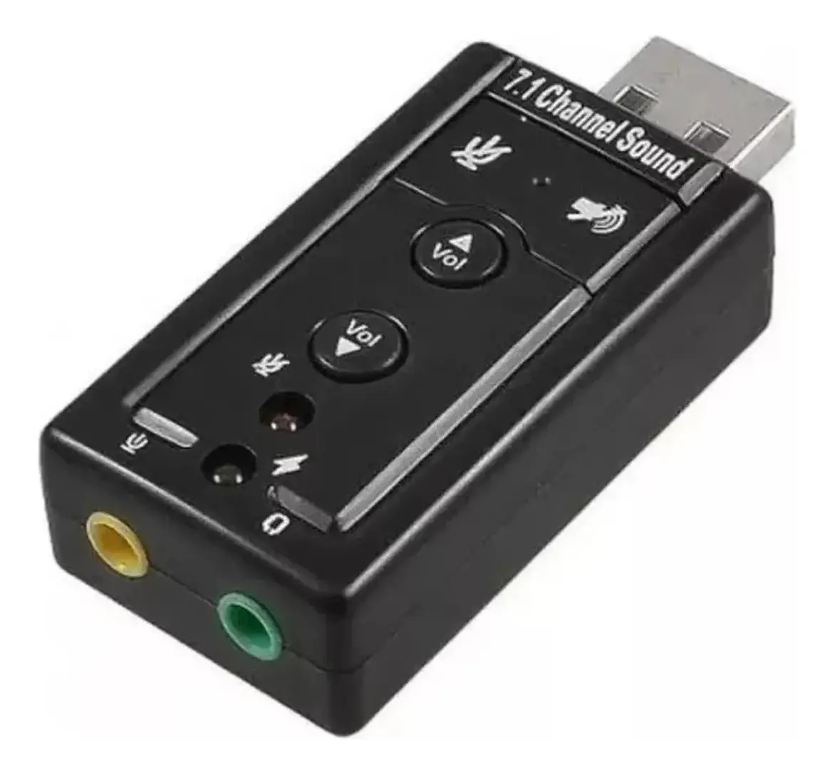 Adaptador Vinik Placa de Som USB 7.1 Canais Virtual AUSB71 4