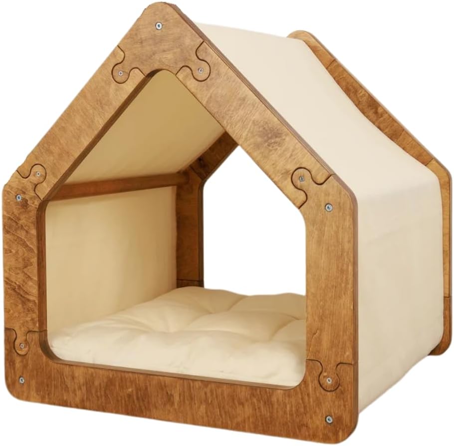 Cama para Pet Tamanho Grande (Madeira e Tecido) 1