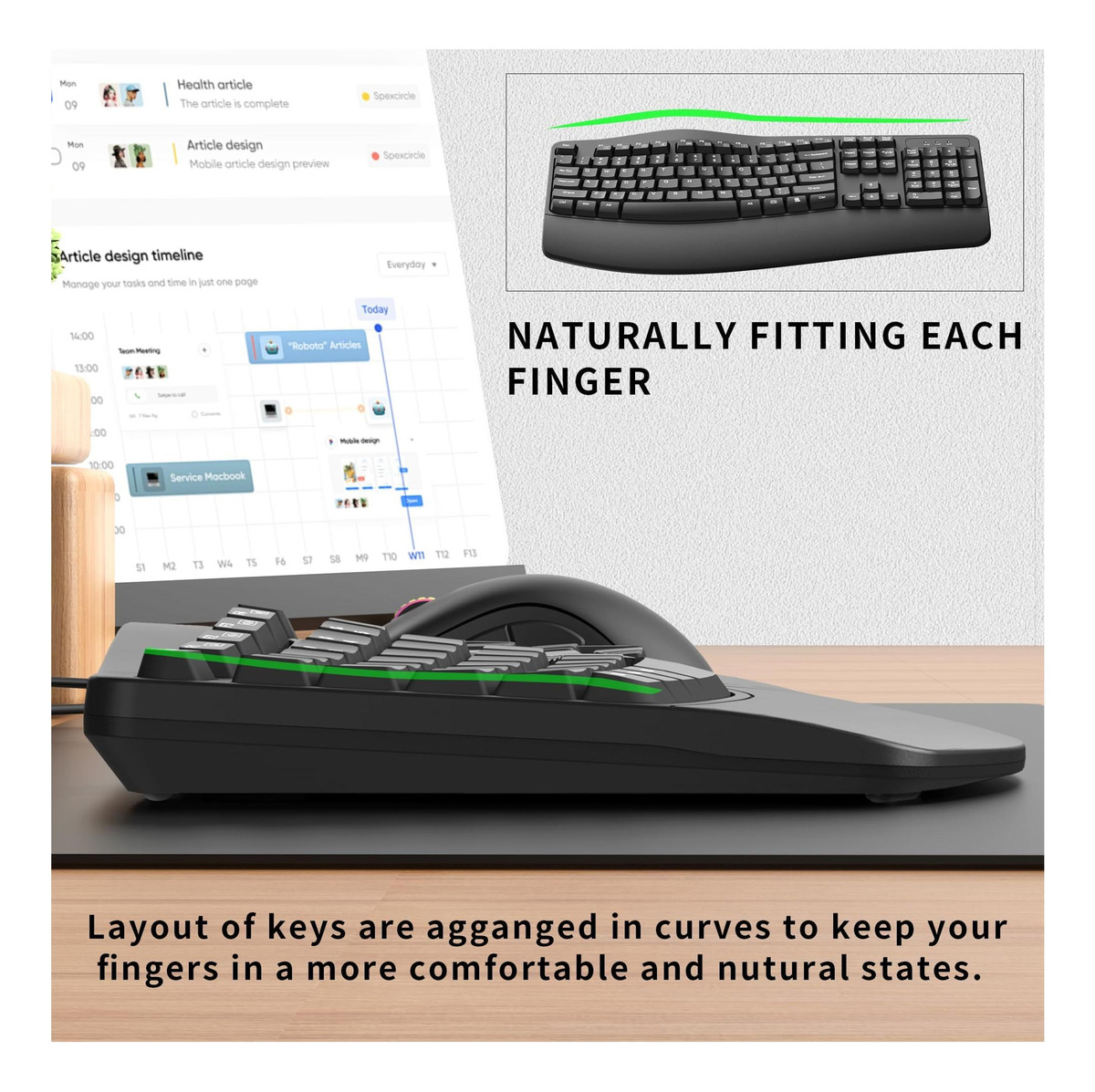 Teclado Ergonômico Reccazr 4