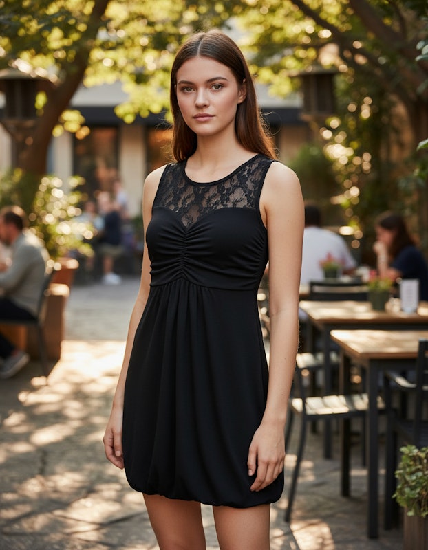 Vestido Curto Feminino Preto sem Bojo 3