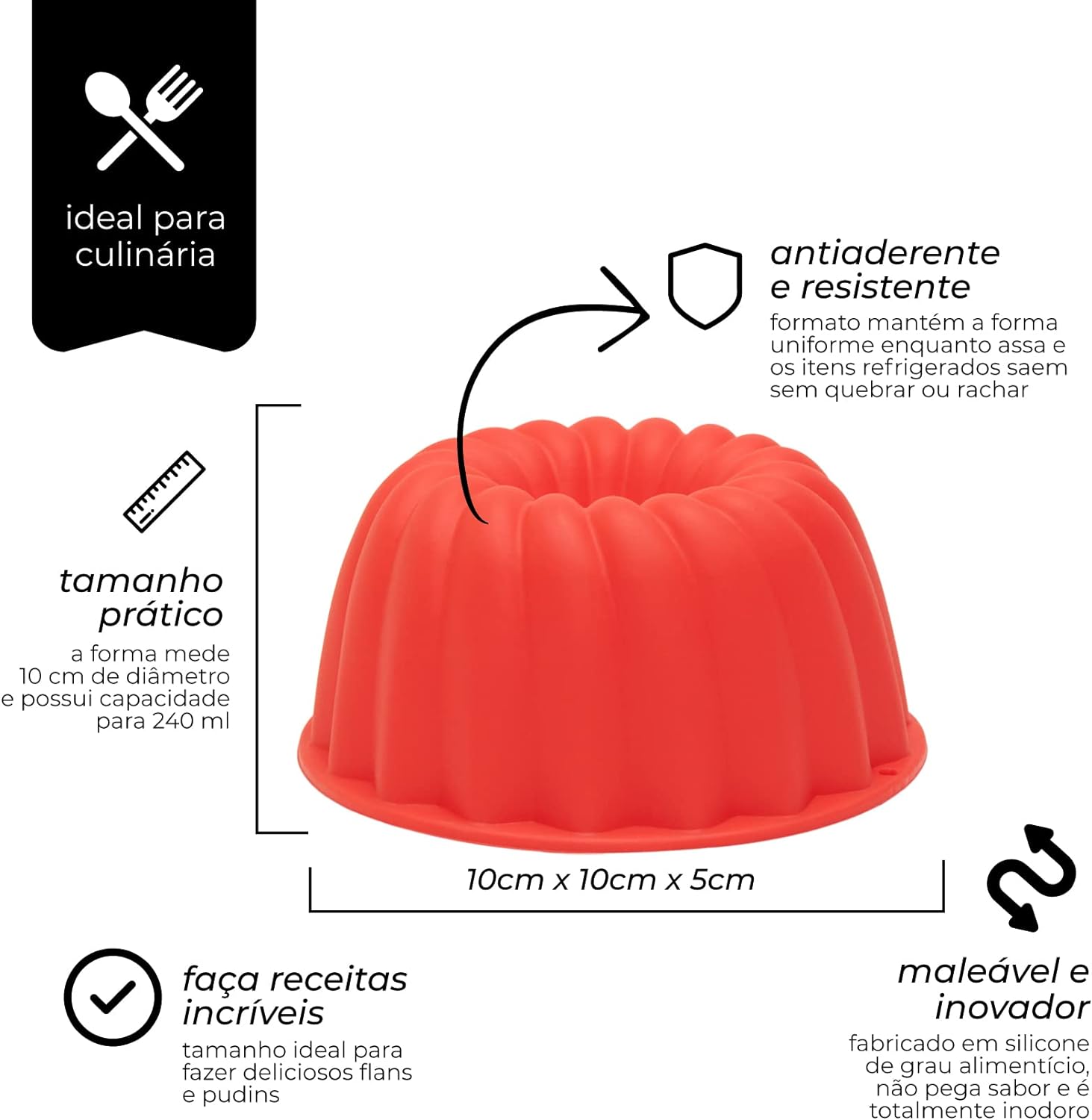 Forma de Silicone Vermelha 2