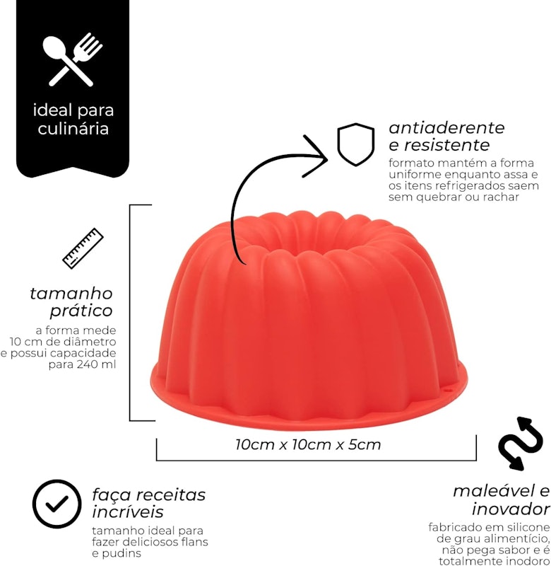 Forma de Silicone Vermelha 2