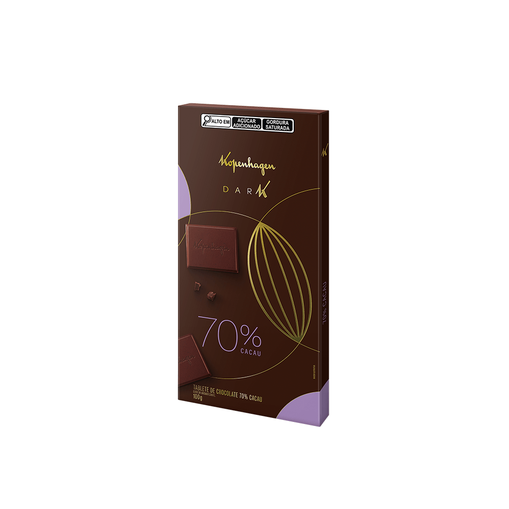 Tablete 70% Cacau 100 G - Linha Chocolate Dark 1