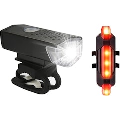 Kit de Luzes de Bicicleta Recarregável
