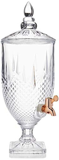 Suqueira de Cristal Ecológico com Torneira Gold Rose Diamante 2