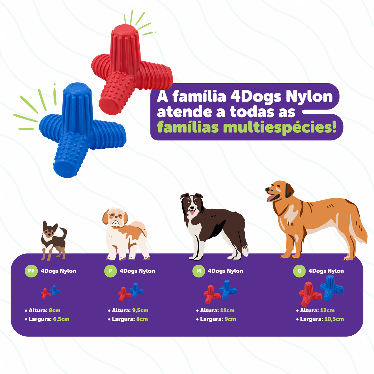 Mordedor Tridimensional 4 Dogs Nylon 2