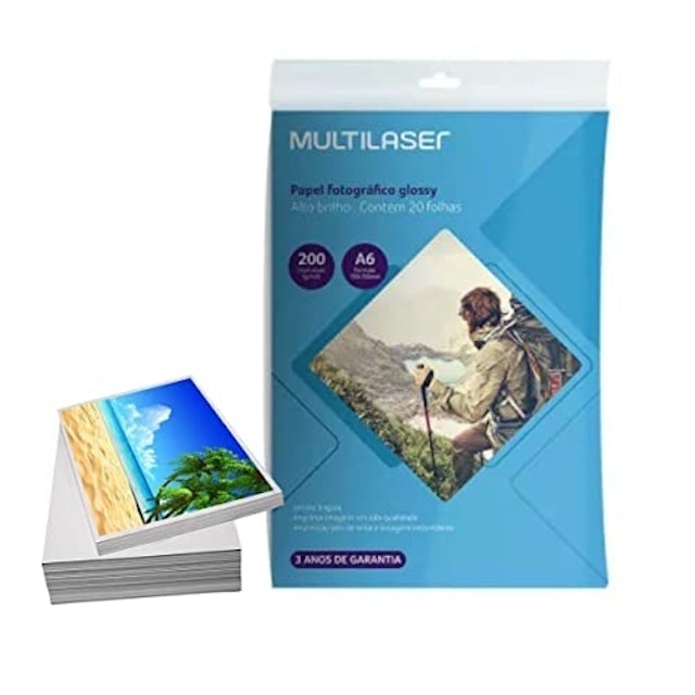 Papel Fotográfico Glossy 10x15cm 220g 20 Folhas 4