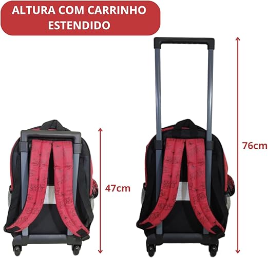 Kit Mochila Escolar Infantil com Rodinhas Spider 3 em 1 – Mochila + Lancheira Térmica + Estojo 5