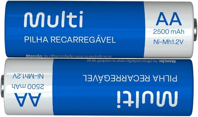 Pilhas Recarregáveis AA 2500Mah 4