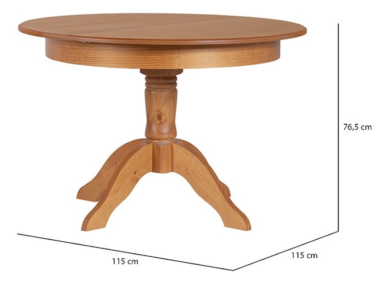 Mesa de Jantar Redonda Extensível Tea - Nozes 3