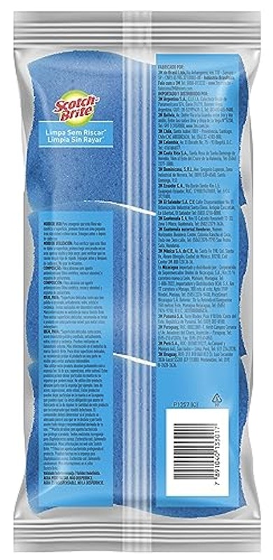 Esponja Não Risca Azul 3 Unidades 2
