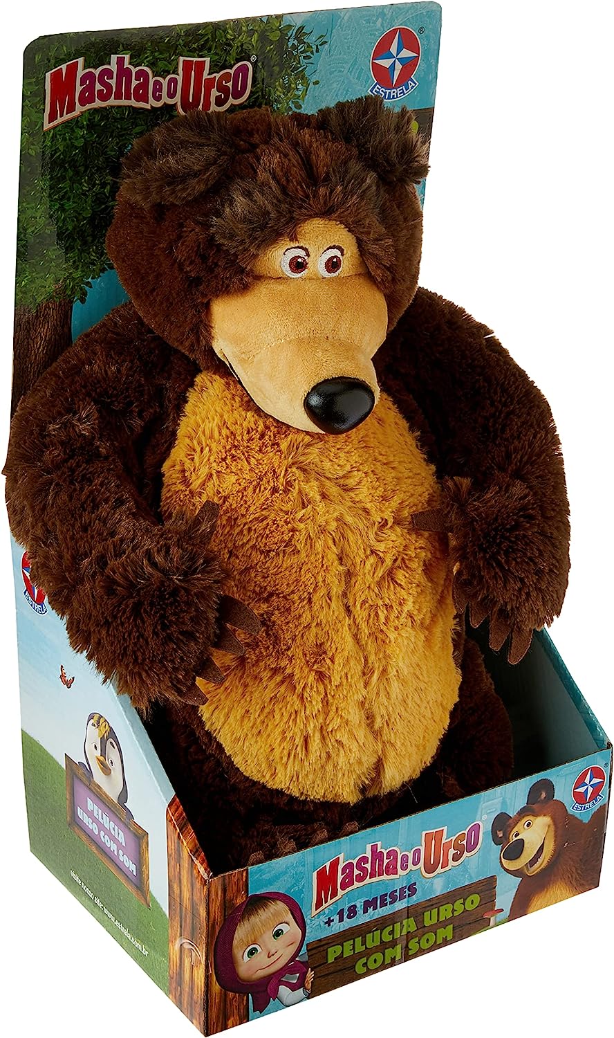 Pelúcia Urso com Som Masha e o Urso 3
