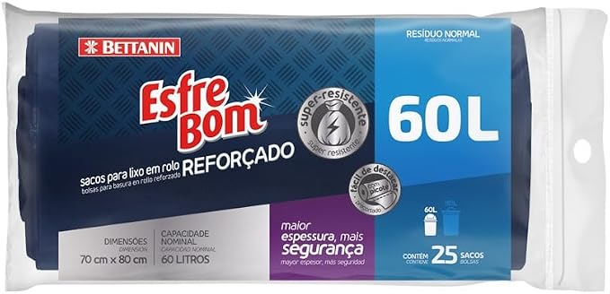 EsfreBom Sacos para Lixo Reforçado 60 L 1