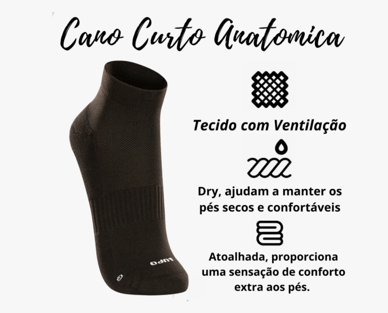 Meia Antiderrapante Pilates Sapatilha Feminina Algodão 2