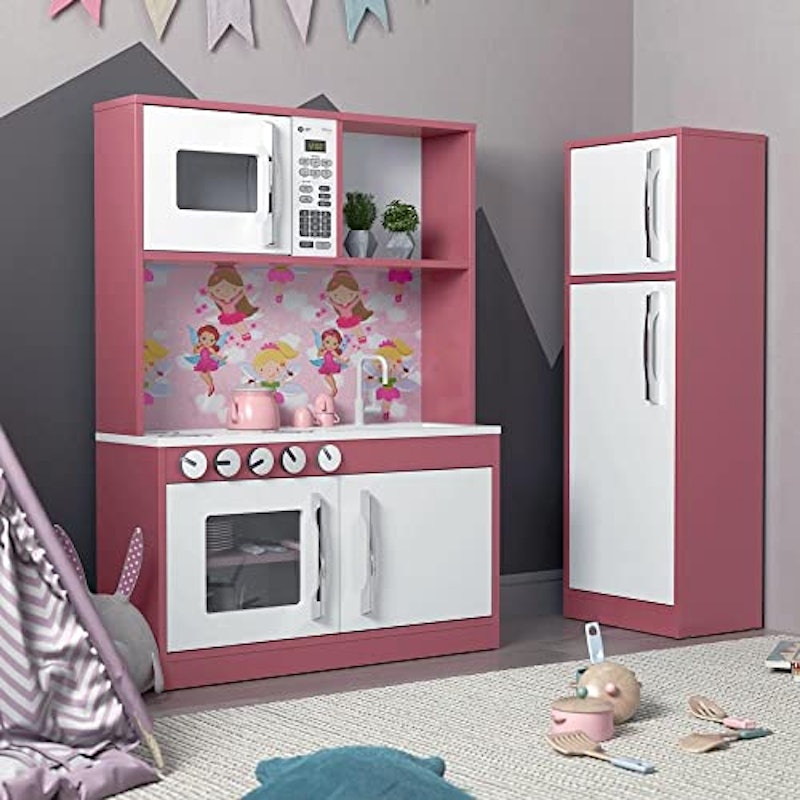 Cozinha Infantil Diana em MDF Branco/Rosa 4