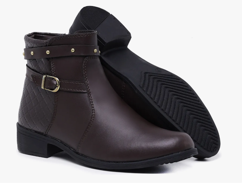 Bota Feminina Montaria Coturno Cano Curto Over 4