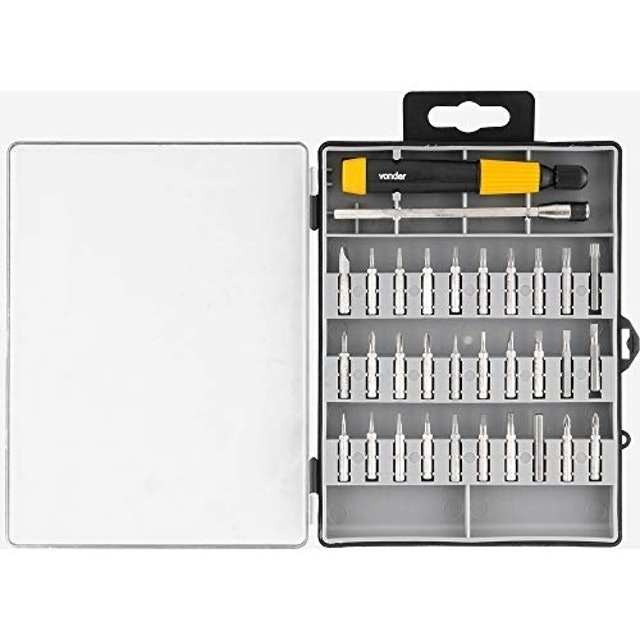 Jogo de Bits/Ponteiras de Precisão com 32 Peças, Encaixe Sextavado 4 mm 3