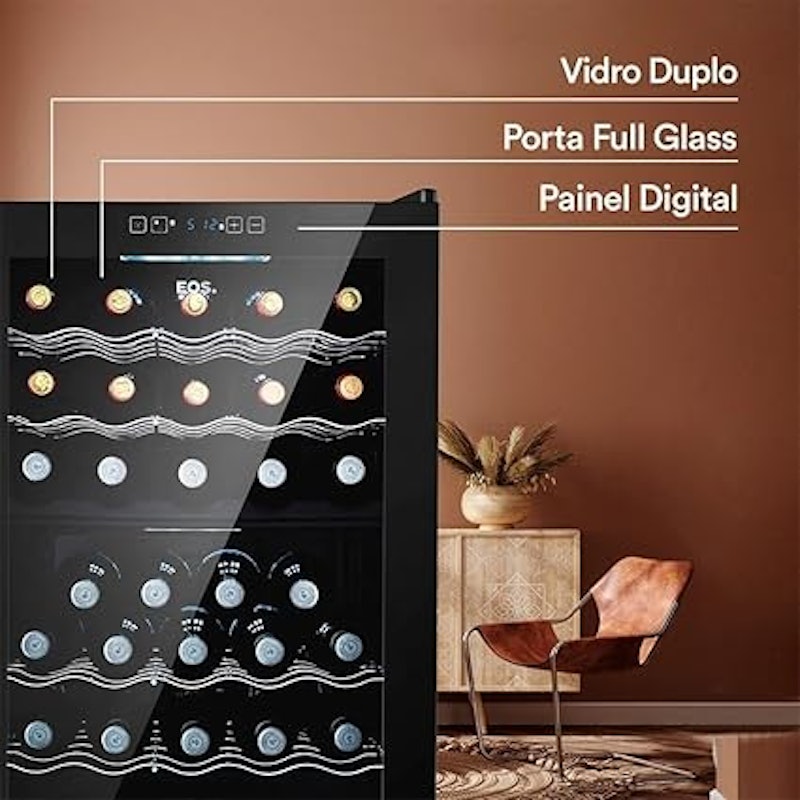 Adega Climatizada 33 Garrafas Sommelier Dual Zone Compressor 5