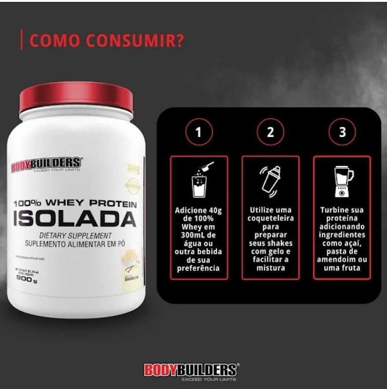 Whey Protein 100% Isolada 900 g 2