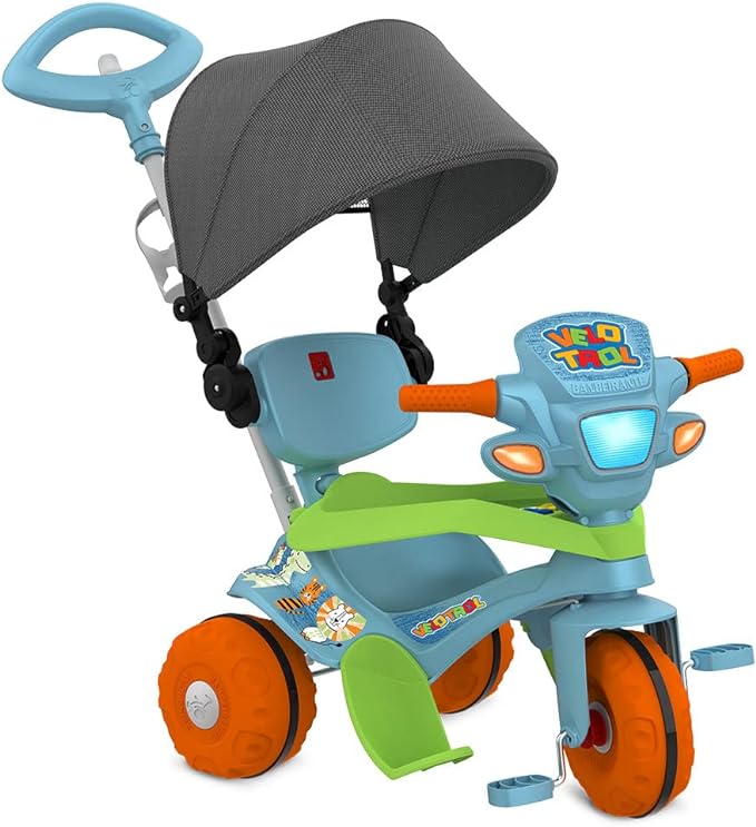 Triciclo Infantil Velotrol com Capota Passeio & Pedal  1