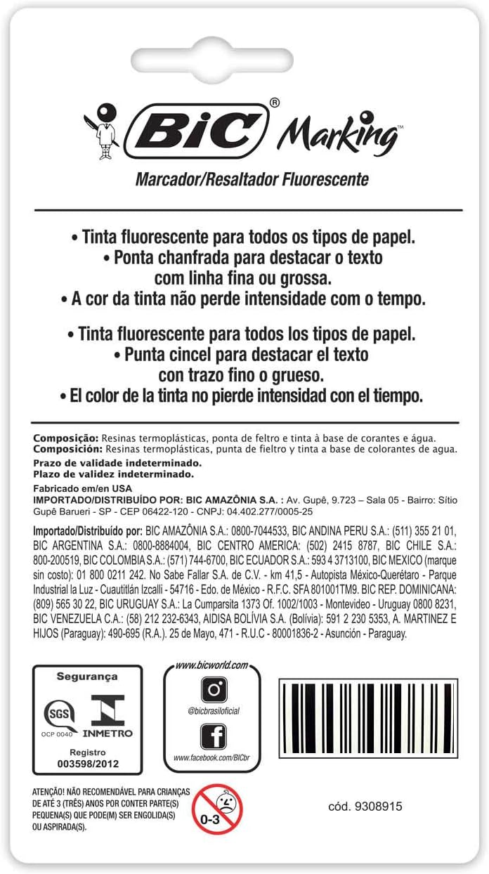 Marcador de Texto Cores Pastel BIC Marking 2