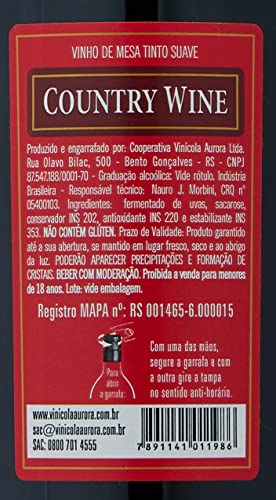 Vinho de Mesa Tinto Suave Country Wine 3
