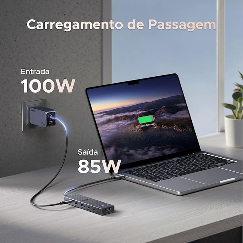 Hub Usb-C Ugreen Revodok Pro 6 Em 1 5