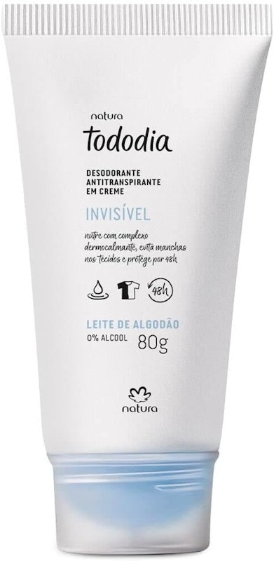 Desodorante Antitranspirante em Creme Tododia Leite de Algodão 1