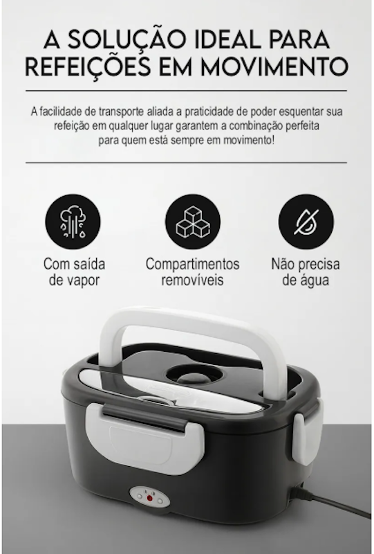 Marmita Elétrica Térmica Portátil 4