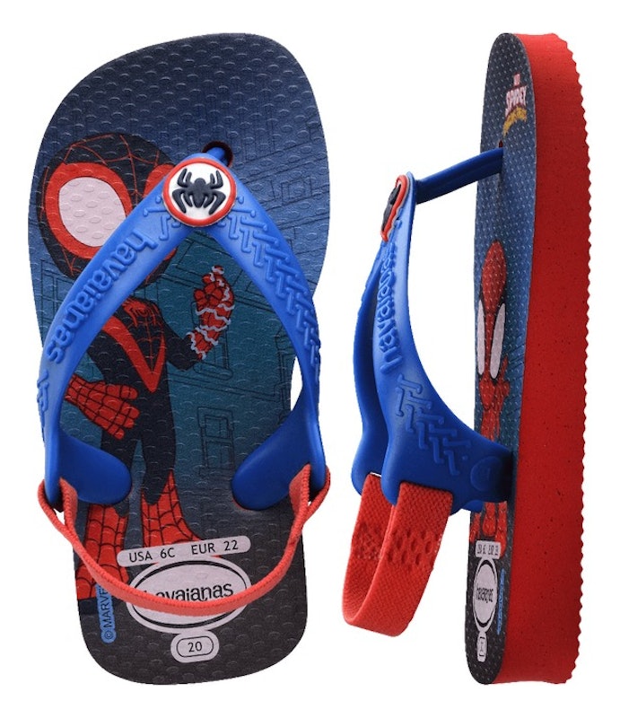 Chinelo Havaianas Baby Marvel Homem Aranha Vermelho 1