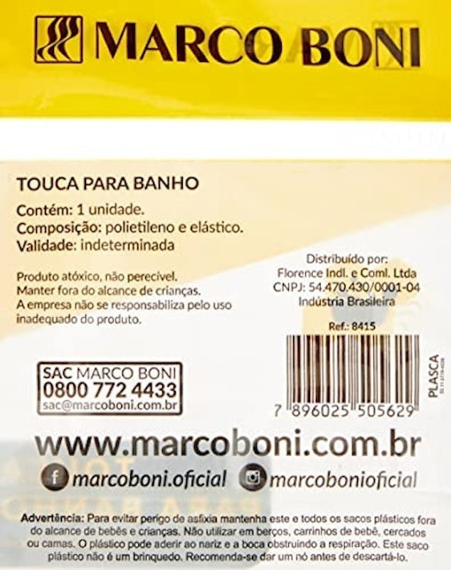 Touca Plástica para Banho Marco Boni 3