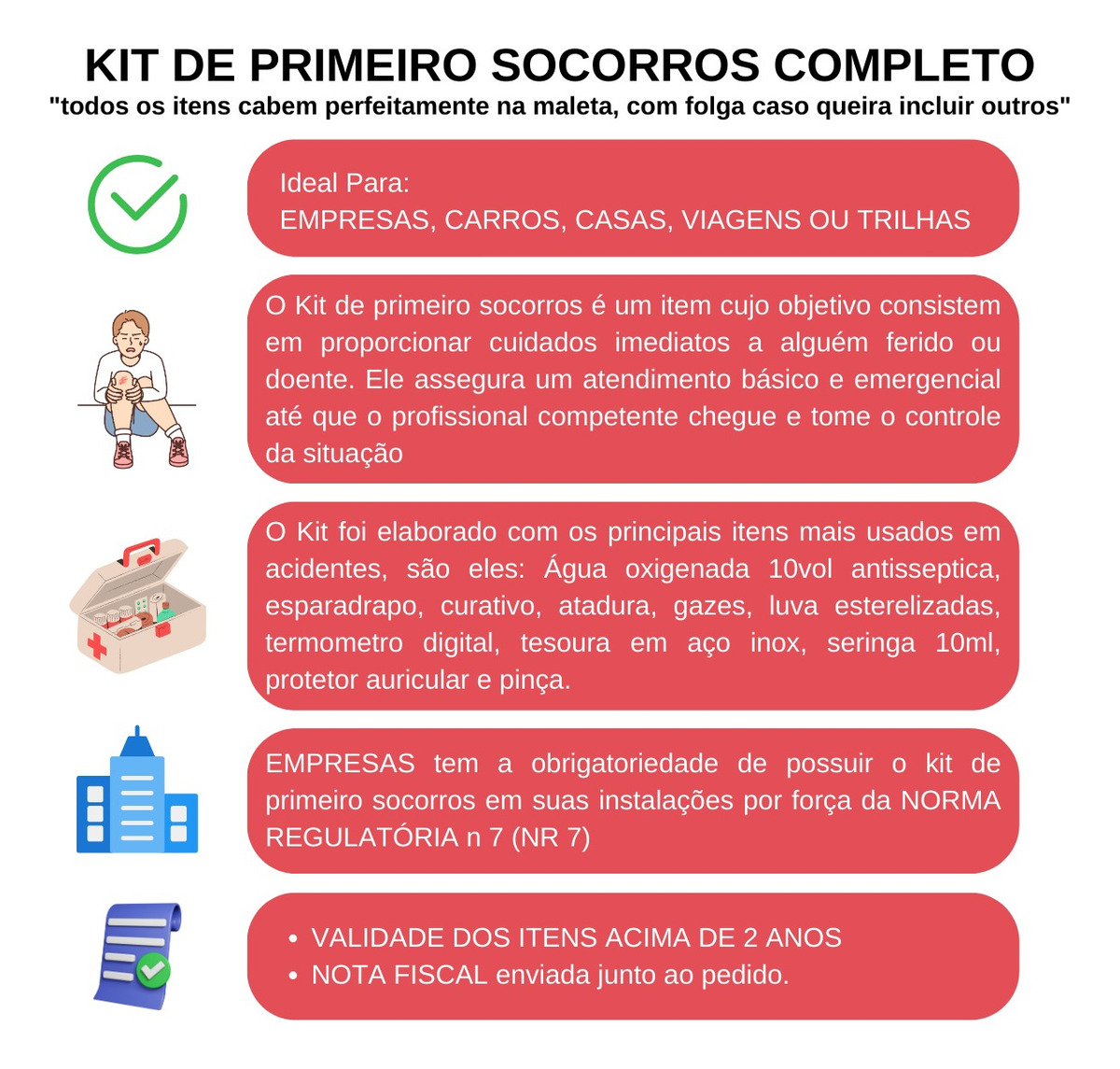 Kit Completo de Primeiros Socorros Aid 3