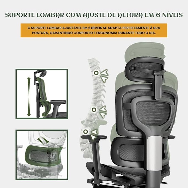 Cadeira de Escritório Ergonômica Mônaco 4