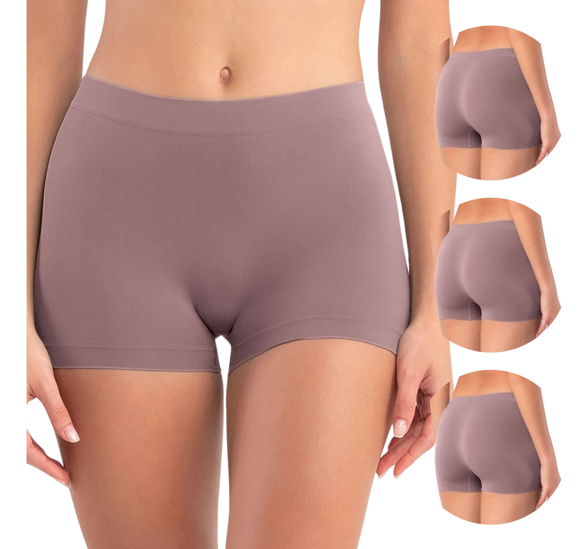 Kit 3 Calcinhas Boxer sem Costura She 2