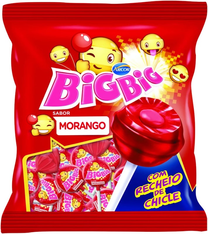 Pirulito Big Big Morango 1