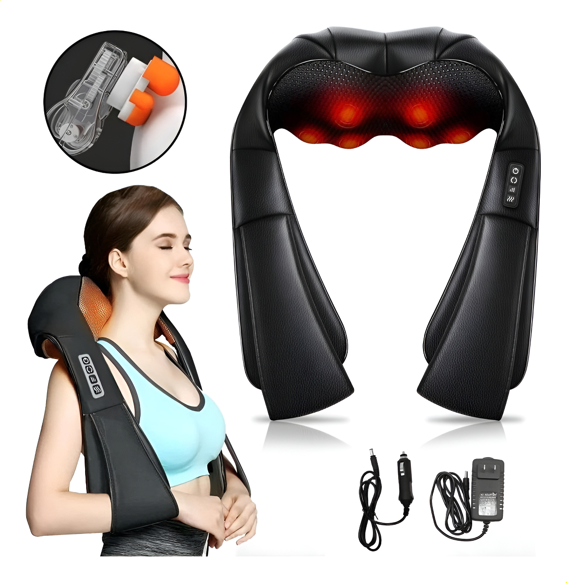 Almofada Massageadora Elétrica Nekteck para Pescoço e Costas 2