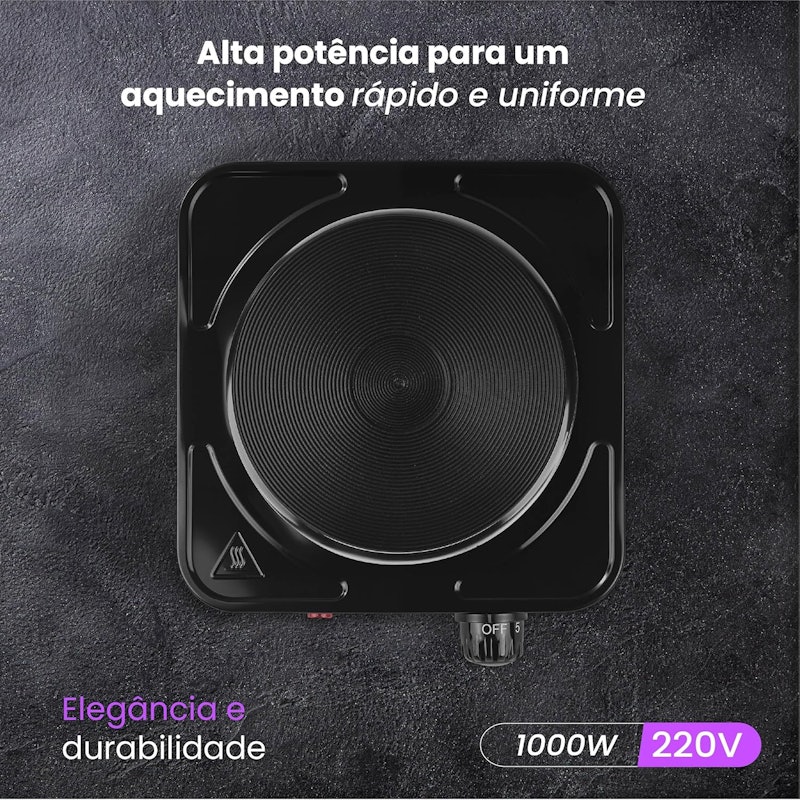 Fogão de Mesa Elétrico 1 Boca Panda Plus 2