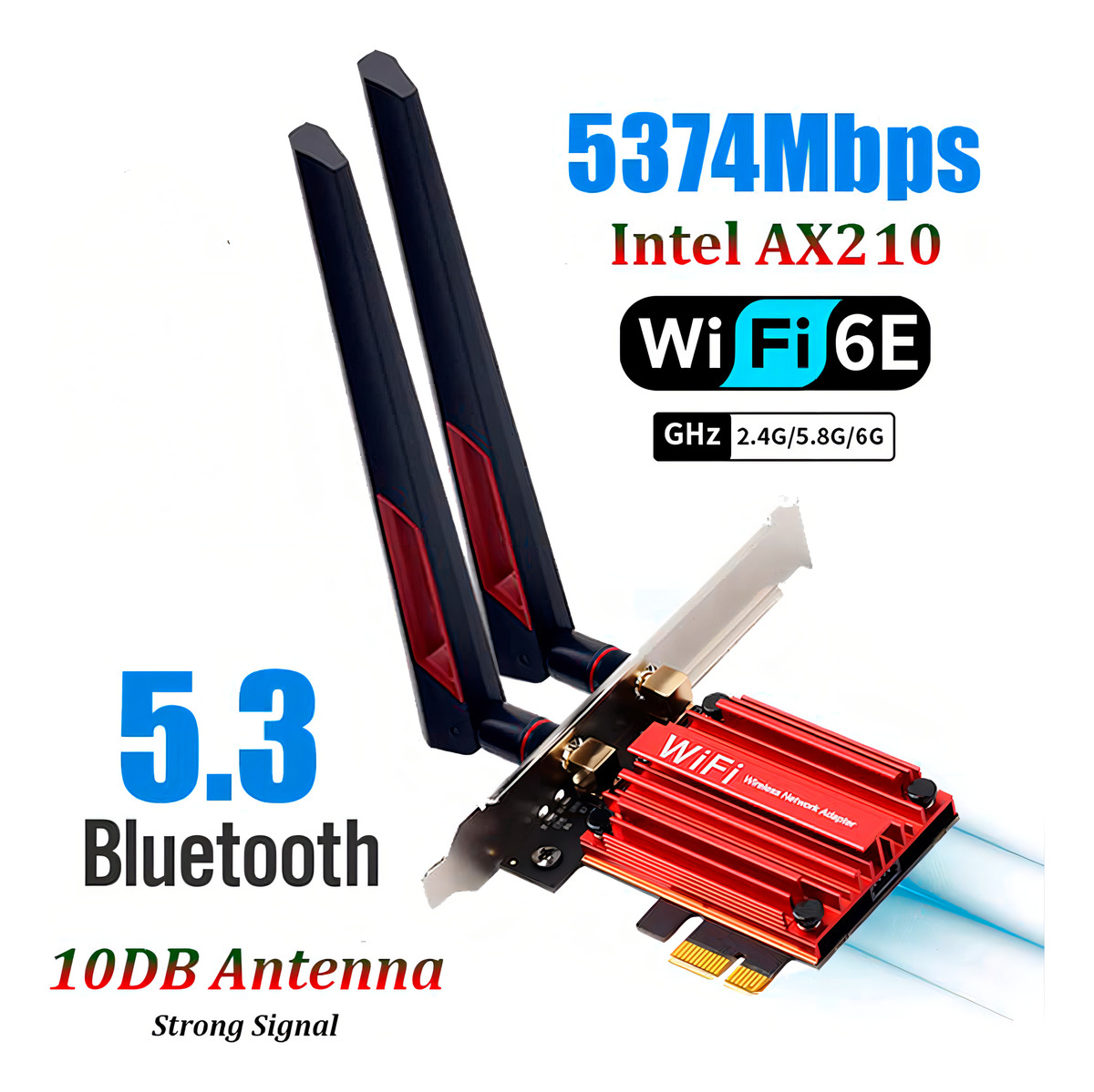 Placa de Rede WiFi 6E PCI-E 2