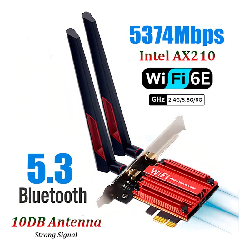 Placa de Rede WiFi 6E PCI-E 2